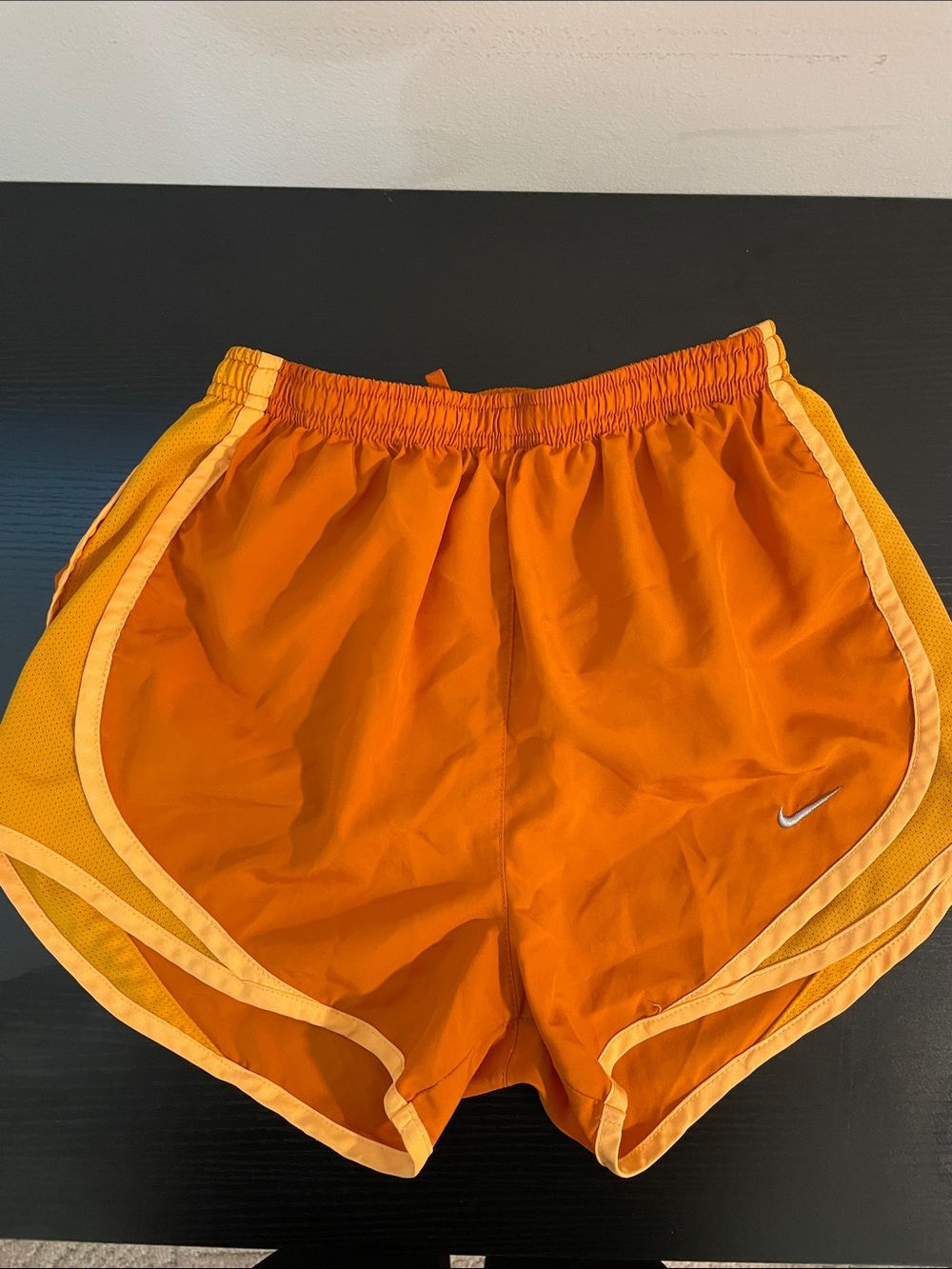 Nike Orange and Yellow Women's Running Shorts